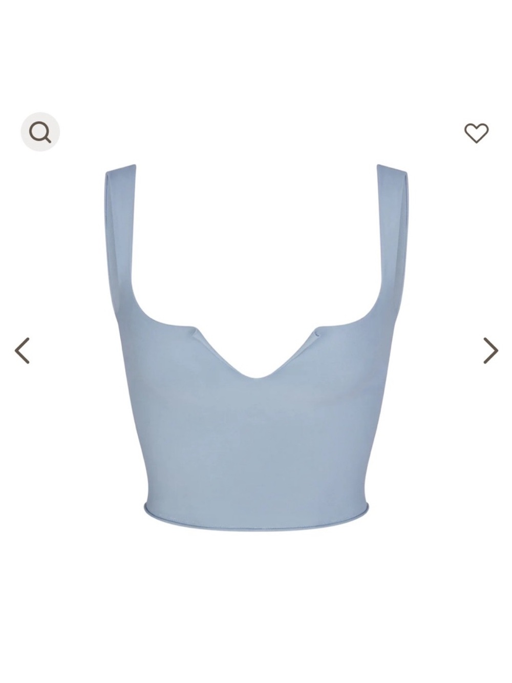 SKIMS NWT Raw Edge Slit Front Cropped Cami Size S